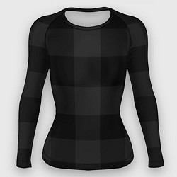 Женский рашгард Английский черный в клетку текстура
