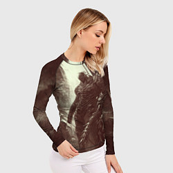 Рашгард женский Зловещий биокиборг, цвет: 3D-принт — фото 2