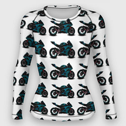 Женский рашгард Motorbike blue