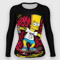 Рашгард женский Барт плохой парень - Nirvana, цвет: 3D-принт