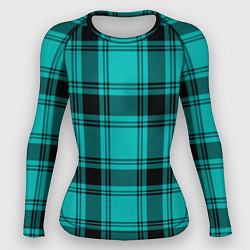 Рашгард женский Checkered blue, цвет: 3D-принт