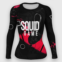 Рашгард женский Игра в кальмара маски распорядителя и стражников, цвет: 3D-принт