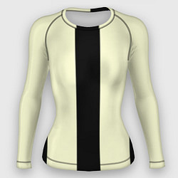 Рашгард женский Color black beige line, цвет: 3D-принт