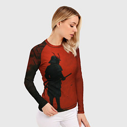 Рашгард женский Ghost of Tsushima - алый, цвет: 3D-принт — фото 2