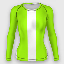Женский рашгард Color light green white stripes