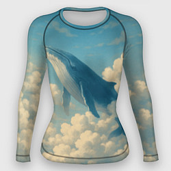 Рашгард женский Кит в облаках, цвет: 3D-принт