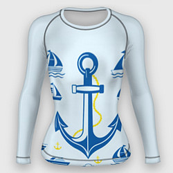 Женский рашгард Якорь и корабли