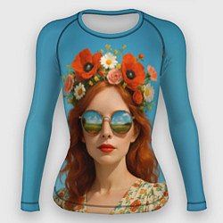 Женский рашгард Девушка в очках