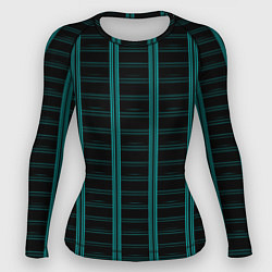 Женский рашгард Color blue dark stripe