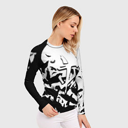 Рашгард женский Doom black crow logo, цвет: 3D-принт — фото 2