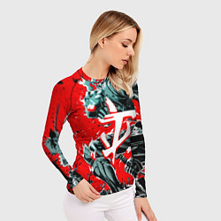 Рашгард женский Doom samurai steel, цвет: 3D-принт — фото 2