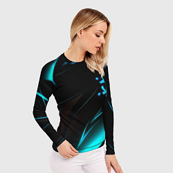 Рашгард женский Doom neon stripes, цвет: 3D-принт — фото 2
