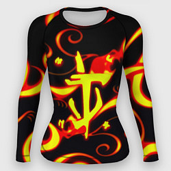 Рашгард женский Doom dragon steel fire, цвет: 3D-принт