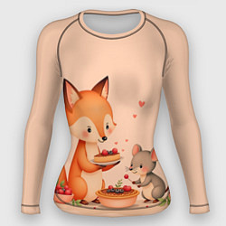 Женский рашгард Пироги с лисой