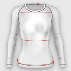 Рашгард женский Color white red stripes, цвет: 3D-принт