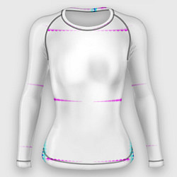 Рашгард женский Color white blue pink stripes, цвет: 3D-принт