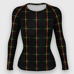 Женский рашгард Color black orange green crosses