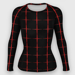 Женский рашгард Color black red crosses