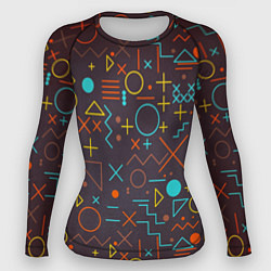Рашгард женский Different shapes of geometry, цвет: 3D-принт