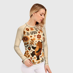 Рашгард женский Мишка пляшет, цвет: 3D-принт — фото 2