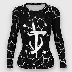 Рашгард женский Doom трещины текстура, цвет: 3D-принт