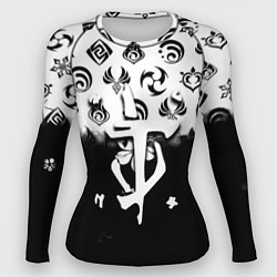 Рашгард женский Doom черно белые аниме, цвет: 3D-принт