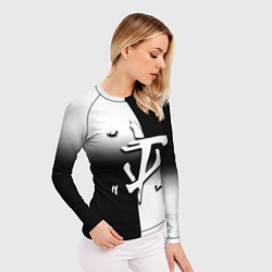 Рашгард женский Doom black geometry, цвет: 3D-принт — фото 2