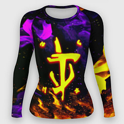 Женский рашгард Doom огненный стиль