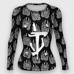 Рашгард женский Doom хищник леса, цвет: 3D-принт