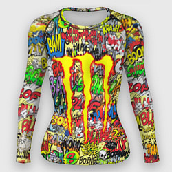 Женский рашгард Monster energy sticker grafity
