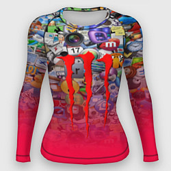 Женский рашгард Monster energy social stiker