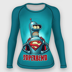 Рашгард женский Bender superman - collaboration, цвет: 3D-принт