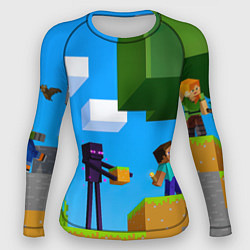 Рашгард женский Эндермен помогает героям, цвет: 3D-принт