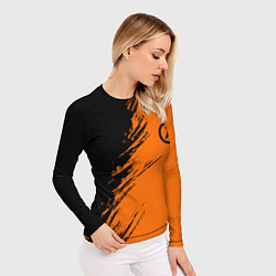 Рашгард женский Half Life - black and orange, цвет: 3D-принт — фото 2