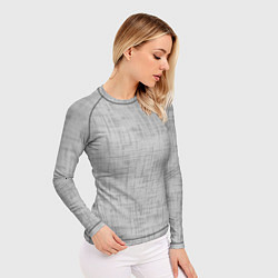 Рашгард женский Светлый серый текстурированный, цвет: 3D-принт — фото 2