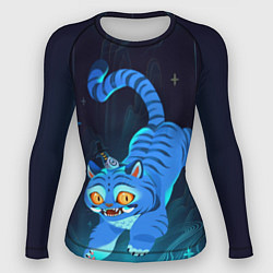 Рашгард женский Blue tiger and a six eyed magpie, цвет: 3D-принт