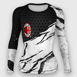 Рашгард женский ФК Милан - белый затёртый, цвет: 3D-принт