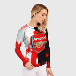 Рашгард женский Арсенал огонь, цвет: 3D-принт — фото 2