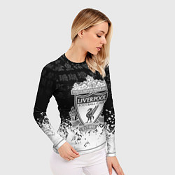 Рашгард женский Liverpool японские символы краски, цвет: 3D-принт — фото 2