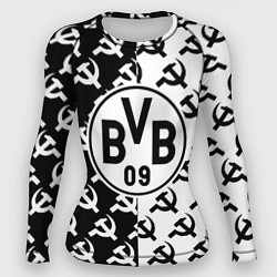 Рашгард женский Borussia паттерн ссср, цвет: 3D-принт