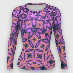 Рашгард женский Фиолетовая геометрическая метаморфоза, цвет: 3D-принт