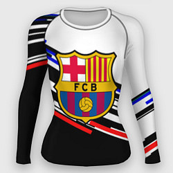 Рашгард женский Barcelona полосы текстура спорт, цвет: 3D-принт