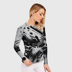 Рашгард женский Абстрактная экспрессивная композиция - киберпанк, цвет: 3D-принт — фото 2