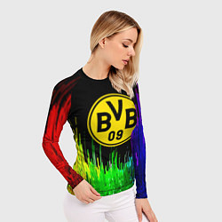 Рашгард женский Borussia градиент текстура, цвет: 3D-принт — фото 2