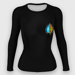 Женский рашгард Лучше вода у друга полноцветный узор