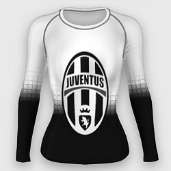 Рашгард женский Juventus черно белая геометрия, цвет: 3D-принт