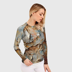 Рашгард женский Старая штукатурка на стене - абстракция, цвет: 3D-принт — фото 2
