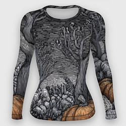 Рашгард женский Осенние шалости духов, цвет: 3D-принт