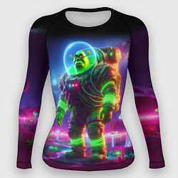 Рашгард женский Космонавт Шрук в неоновом скафандре на загадочной, цвет: 3D-принт