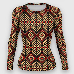 Женский рашгард Славянский вышивной орнамент макошь